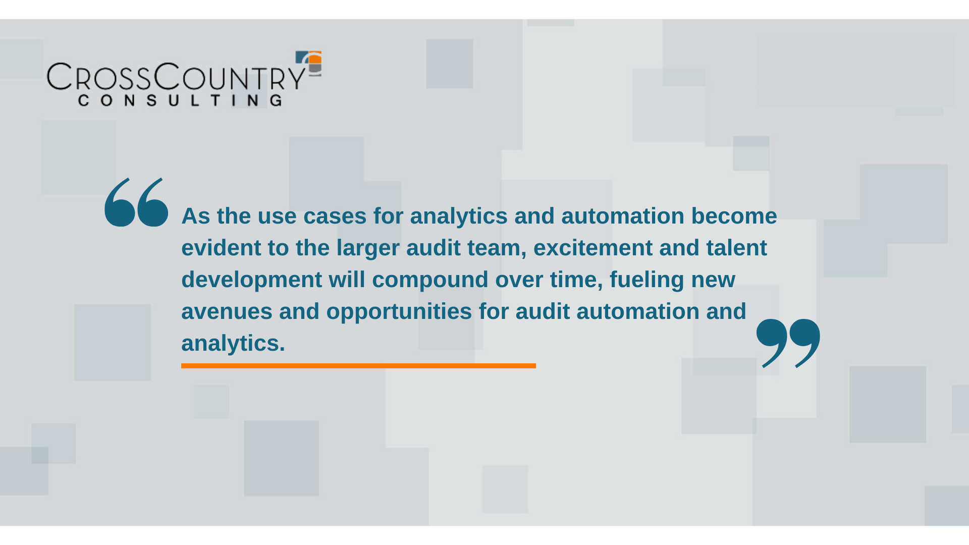 automation and analytics in internal audit