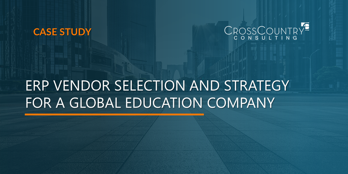 ERP Vendor Selection and Strategy for a Global Education Company
