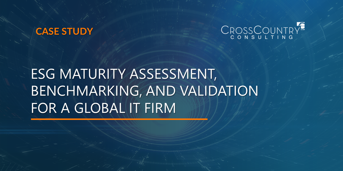 ESG Maturity Assessment, Benchmarking, and Validation for a Global IT Firm