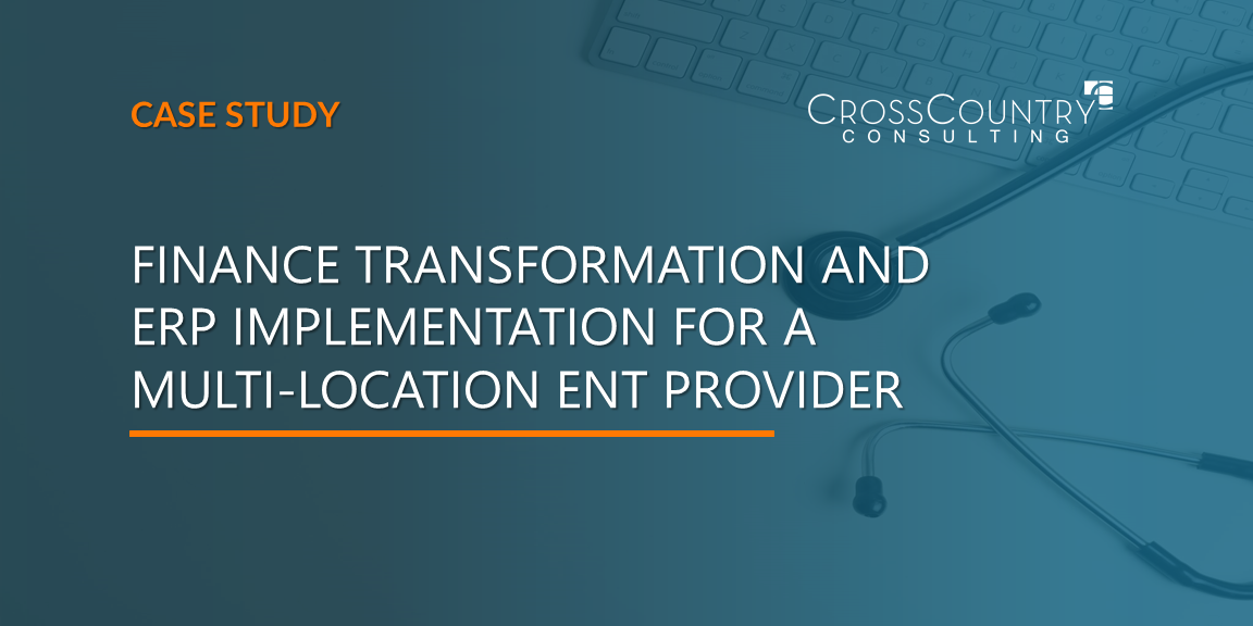 finance transformation of ENT