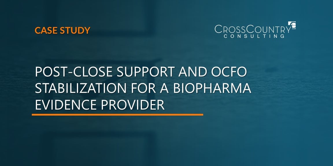 Post-Close Support and OCFO Stabilization for a BioPharma Evidence Provider