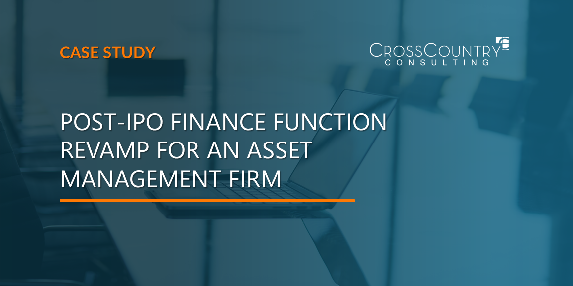 finance transformation for asset management firm