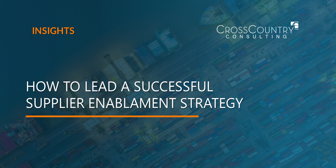How to Lead a Successful Supplier Enablement Strategy